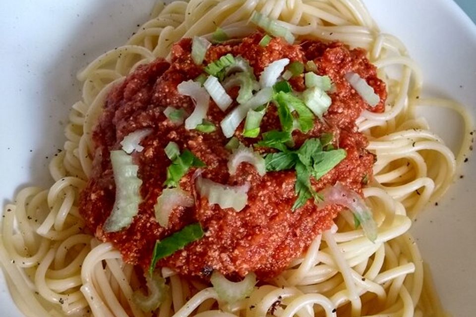 Räuchertofu-Bolognese