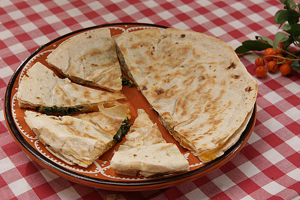 Spinat-Quesadilla