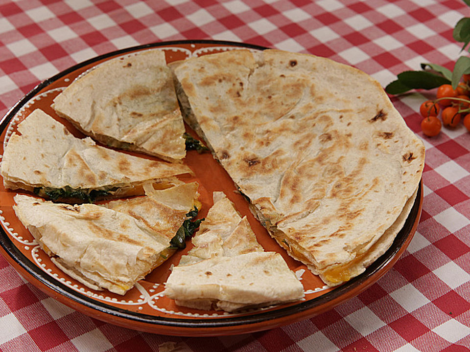 Spinat-Quesadilla