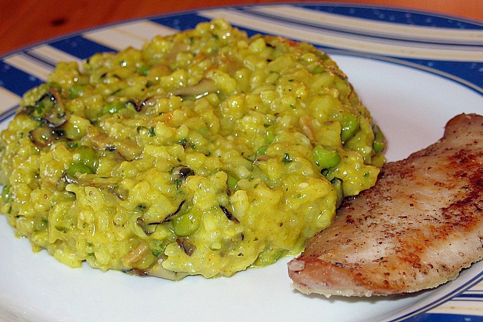 Buntes Risotto mit Schinken