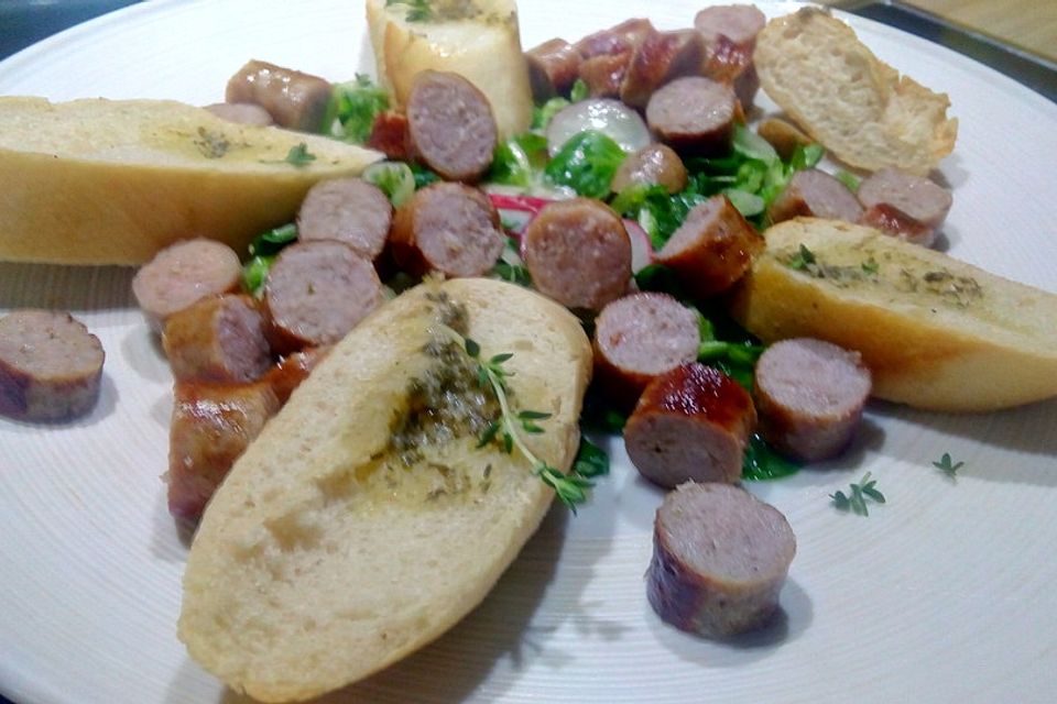 Fränkischer Bratwurstsalat