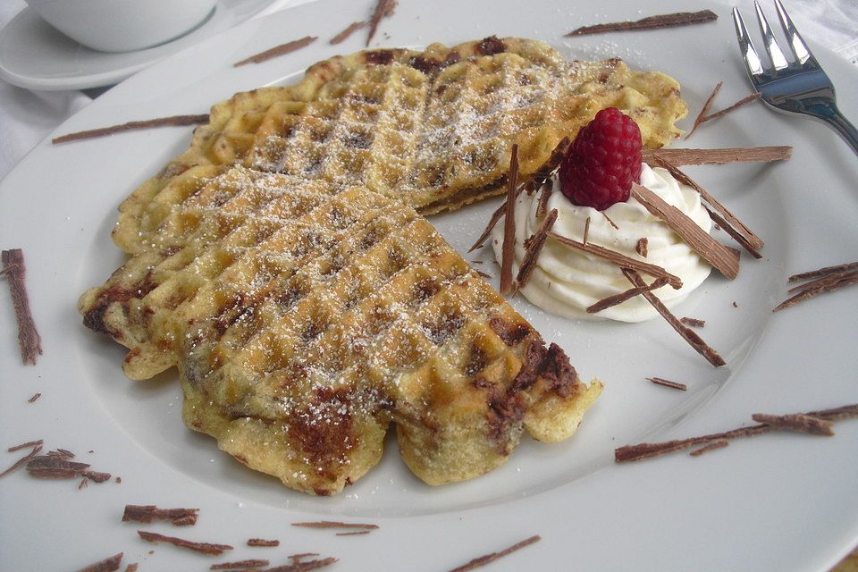 Wohlfühl-Waffeln mit Schoki Stückchen