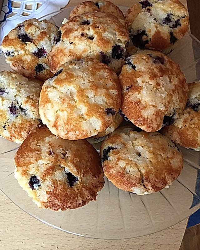 Amerikanische Blaubeeren Streusel Muffins - so wie bei einer bekannten amerikanischen Kaffee-Kette