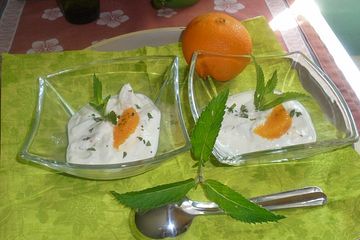 Leichtes Joghurt-Orangen-Dessert