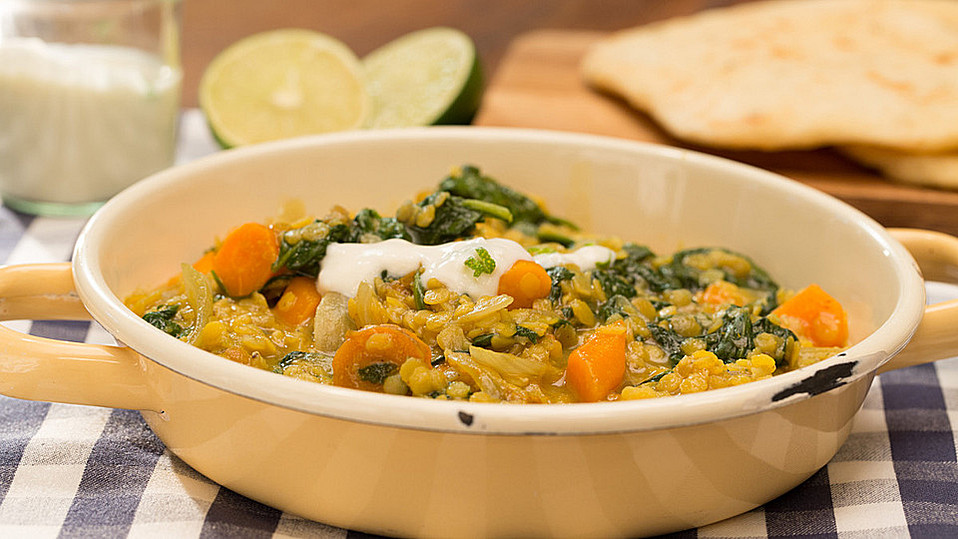 Linsen-Spinat-Curry