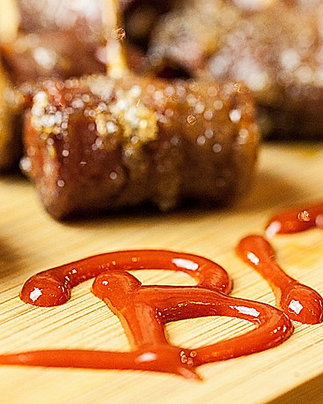 Glasierte Bacon-Würstchen-Bites
