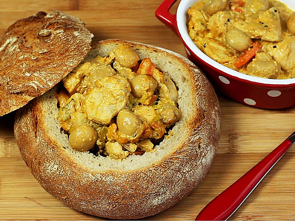 Puten-Curry im Brotlaib von Esslust| Chefkoch