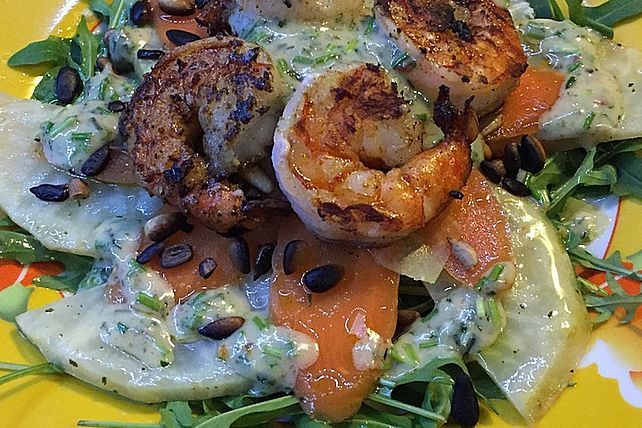 Carpaccio vom Sellerie mit Garnelen von Nyuki2014| Chefkoch