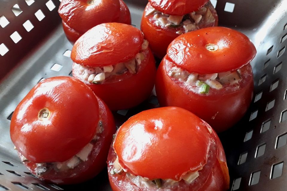 Frischkäse-Spinat-Tomaten