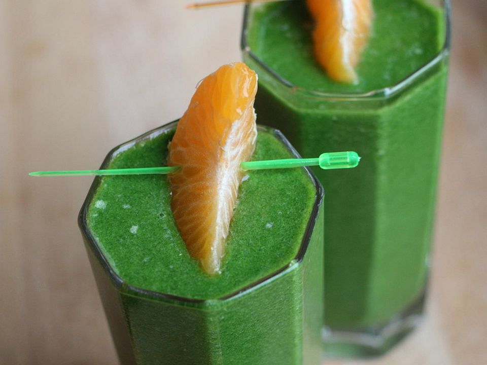Grüner Smoothie mit Mango und Mandarine von Karella| Chefkoch