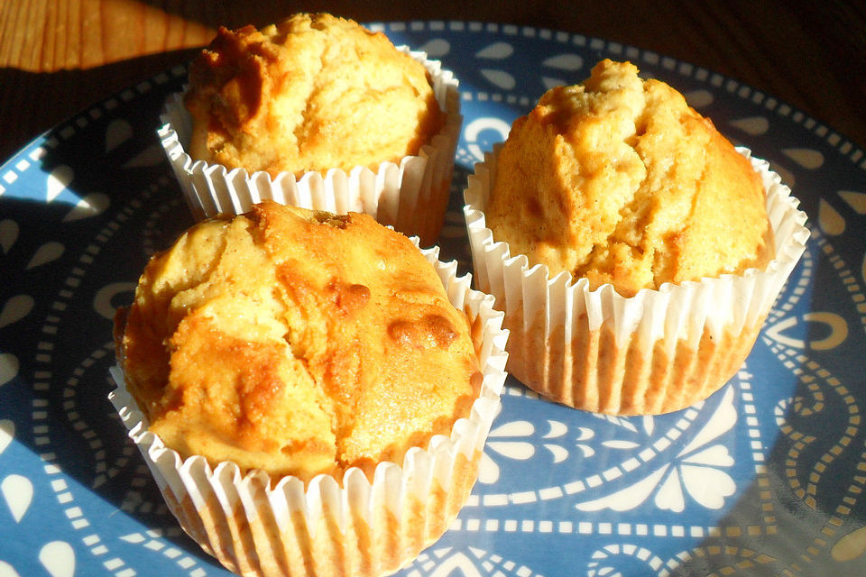 Muffins mit Calvados und Apfelchips