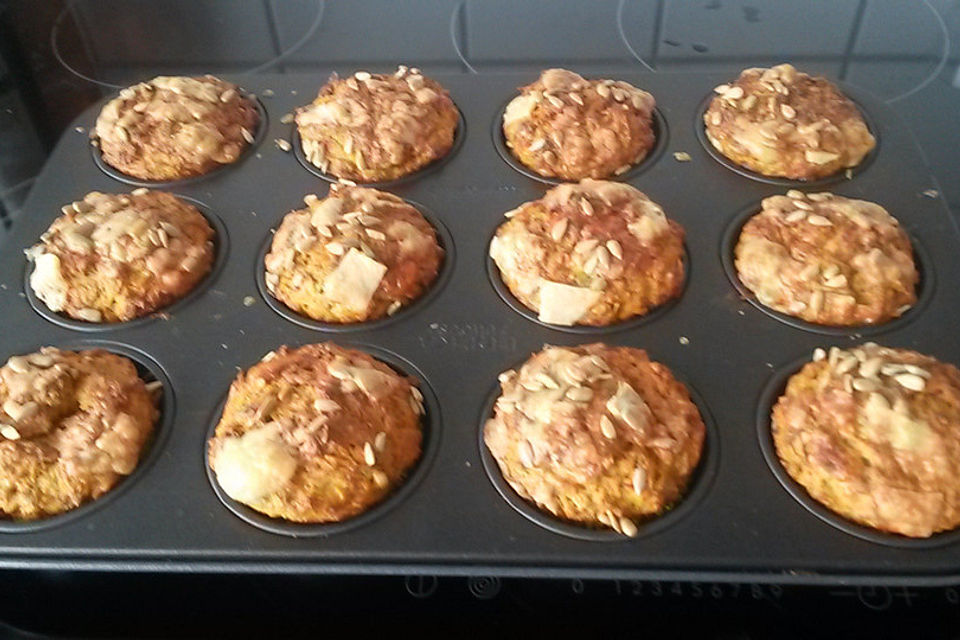 Süßkartoffel-Muffins mit Parmesan und Chili