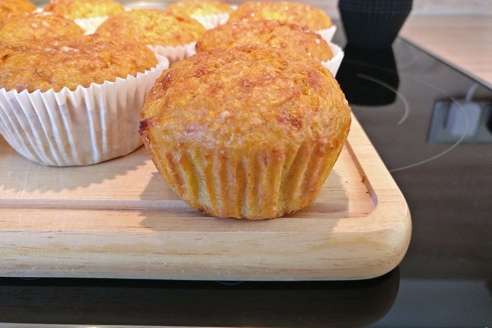 Süßkartoffel-Muffins mit Parmesan und Chili