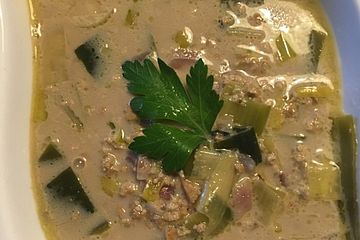 Vegane Lauch Kase Hack Suppe Von Tyrannolaurus Chefkoch