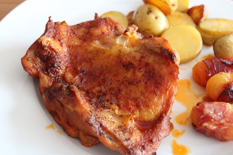 Hähnchenbrust glasiert mit Orangenmarmelade Hähnchenbrust glasiert mit Orangenmarmelade