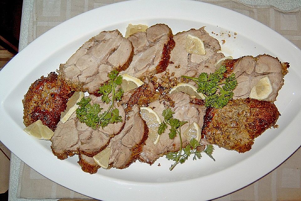 Arista - italienischer Schweinebraten aus dem Römertopf