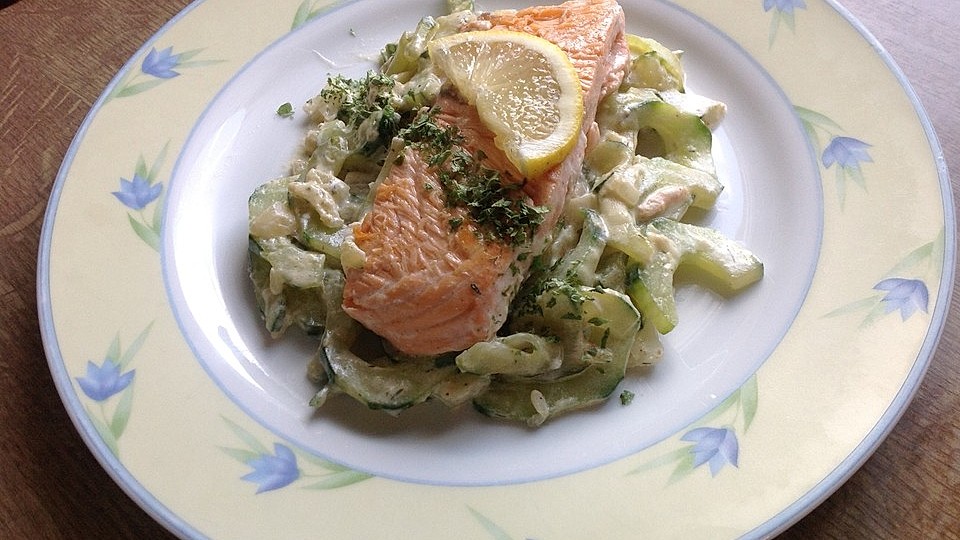 Low Carb Lachsfilet Mit Gurken Von Marga74 Chefkoch 