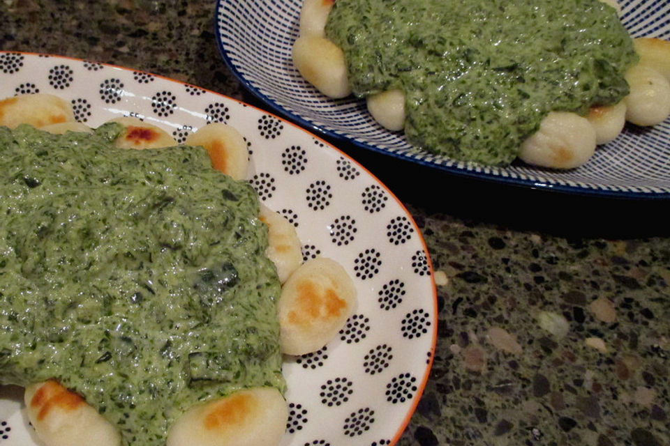 Gnocchi mit Zucchini-Spinat-Frischkäse