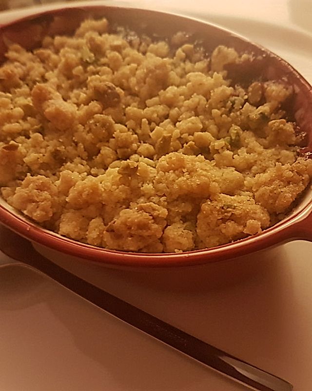 Pfirsich-Himbeer-Crumble