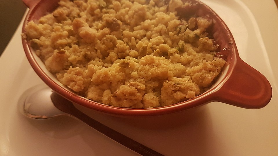 Pfirsich-Himbeer-Crumble von skullface| Chefkoch