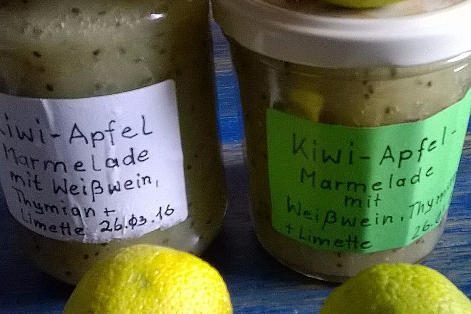 Kiwi-Apfel-Marmelade