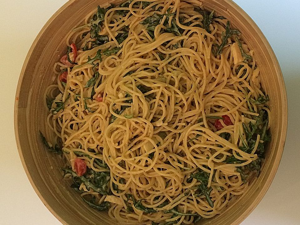 Spaghettisalat mit Knoblauch von sueannsoehner| Chefkoch