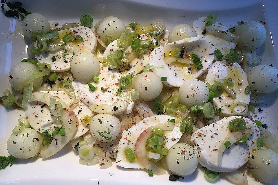 Mozzarella-Fenchel-Melonensalat