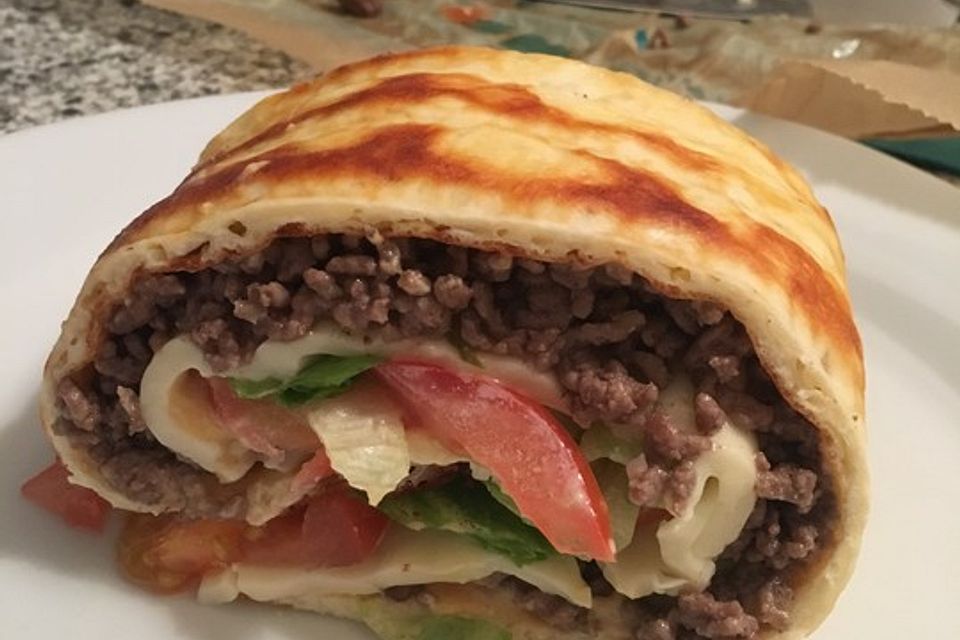 Low-Carb Big Mac Rolle