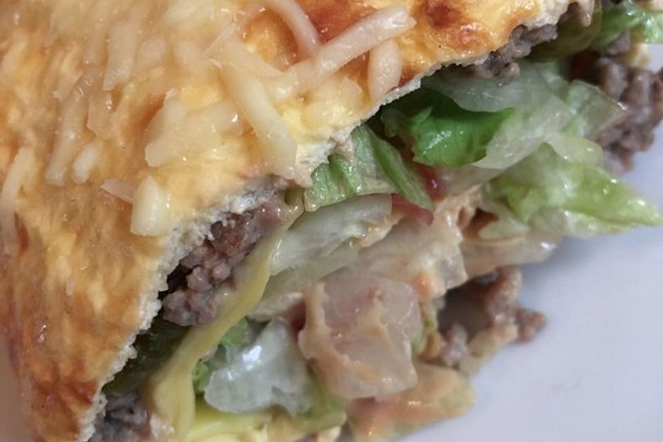 Low-Carb Big Mac Rolle