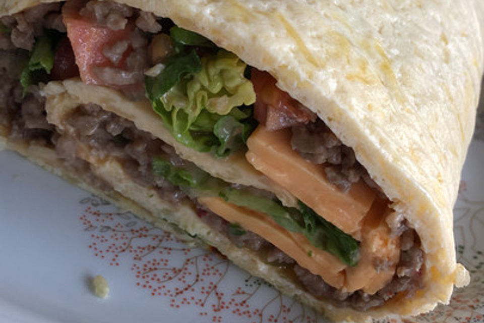 Low-Carb Big Mac Rolle