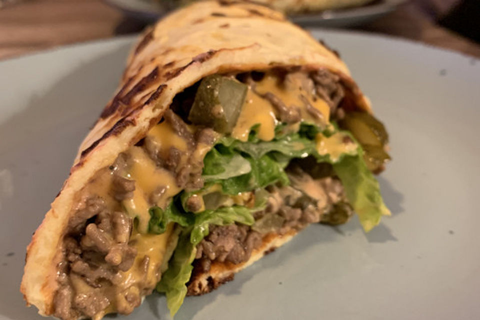 Low-Carb Big Mac Rolle