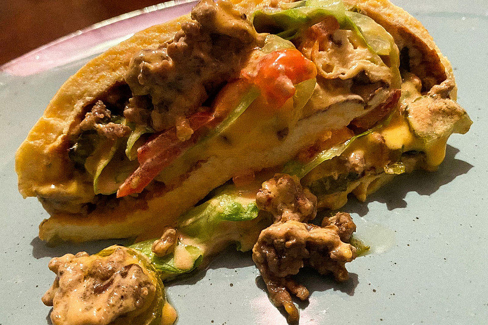 Low-Carb Big Mac Rolle