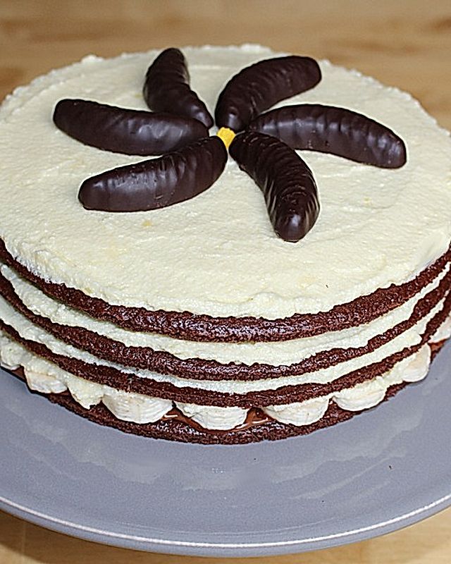 Kleine Schoko-Bananen-Torte