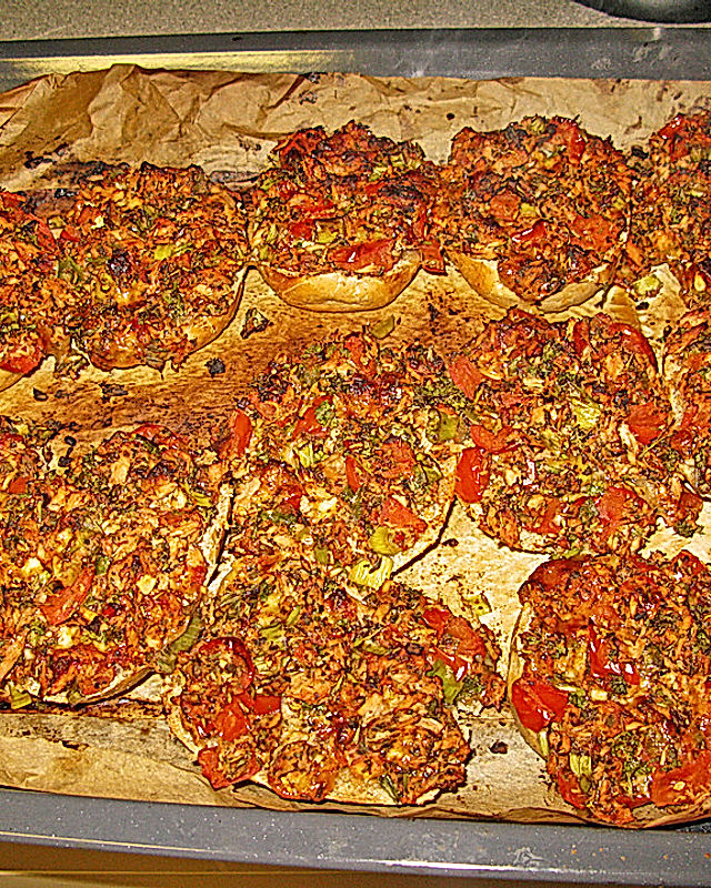 Vegetarische Pizza - Brötchen