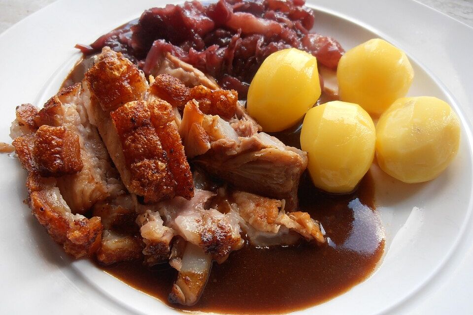 Krustenbraten mit Malzbiersoße