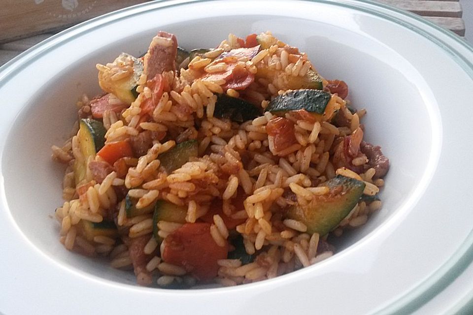 Fried Rice mit Schweinefleisch