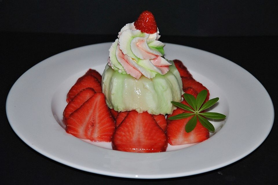 Panna Cotta mit Waldmeister
