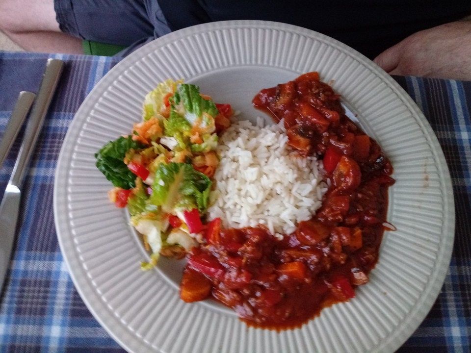 Hackfleisch-Sahne-Soße mit Tomate und Paprika von Dreiundachzig | Chefkoch