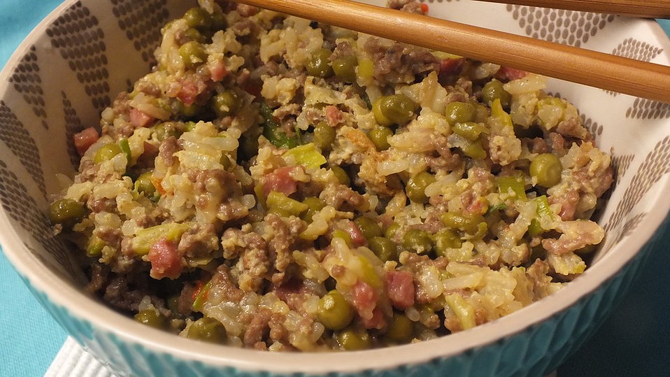 Gebratener Reis mit Hackfleisch von Wienerin Gebratener Reis mit Hackfleisch von Wienerin