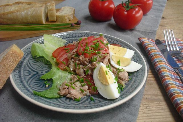 Würziger Thunfisch-Tomaten Salat low-carb von Icebox70| Chefkoch