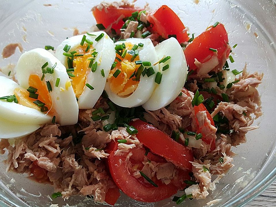 Würziger Thunfisch-Tomaten Salat low-carb von Icebox70| Chefkoch