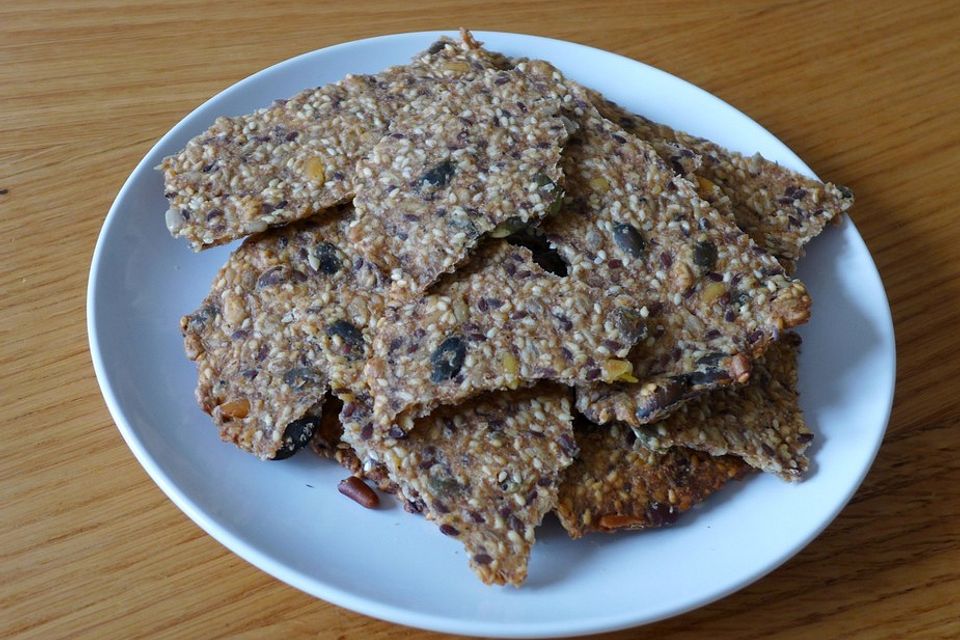 Knäckebrot mit Kernen, ganz simpel