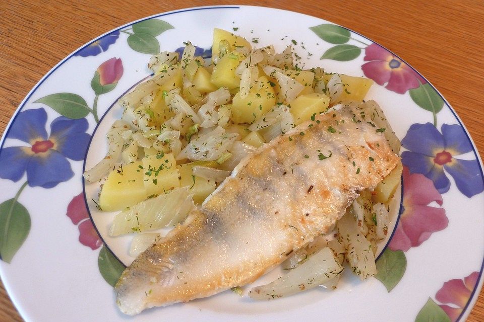 Zanderfilet mit Fenchel - Dill - Kartoffeln