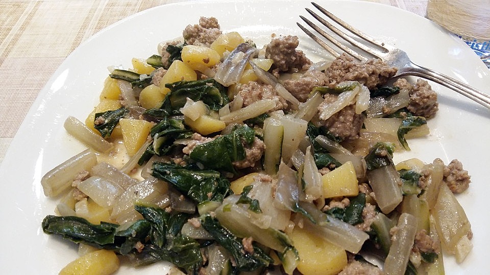Mangold-Kartoffeln mit Hack von dKugel
