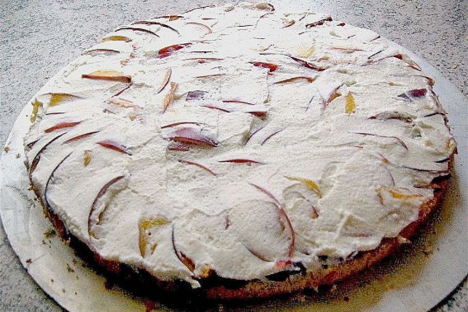 Nektarinen - Himbeer - Torte