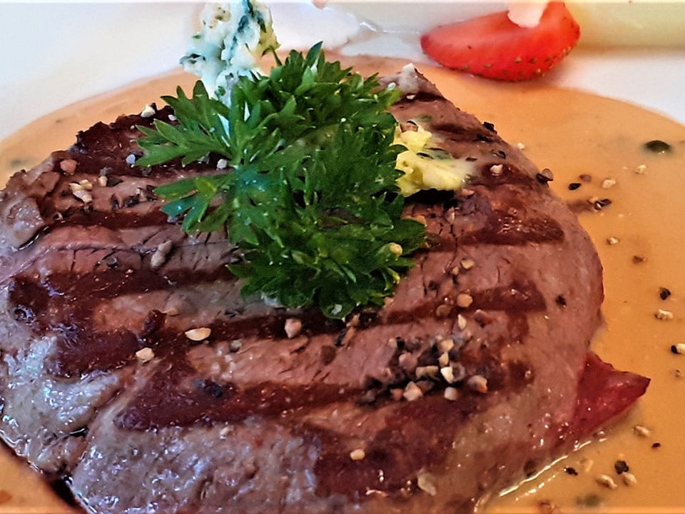 Mangel Würfel Kleben steak rückwärts garen ofen Trauben lila Kalligraph