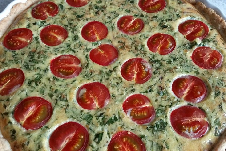 Bärlauch-Tomaten-Quiche