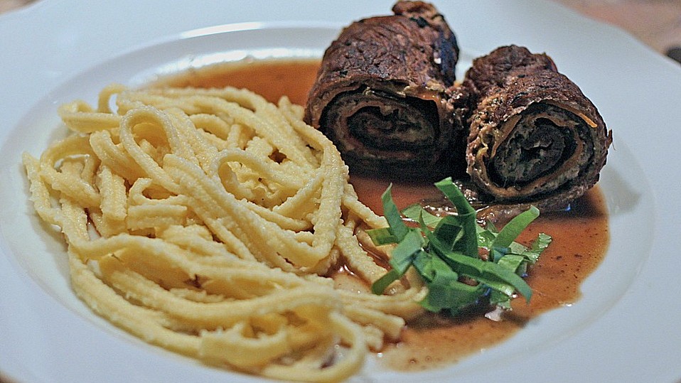 Rinderrouladen mit Bärlauch-Frischkäsecreme-Füllung von pbuggi