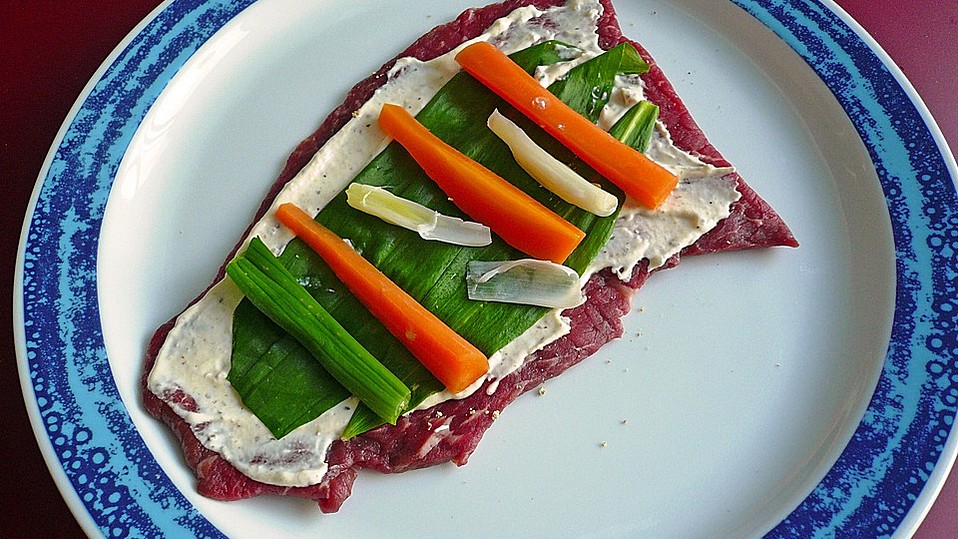 Rinderrouladen mit Bärlauch-Frischkäsecreme-Füllung von pbuggi