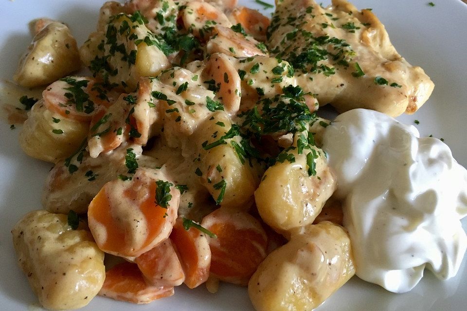 Gnocchi-Pfanne mit Hähnchenbrust